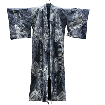 Japanese Men's Cotton Yukata Summer Kimono Basket Weave Pattern BRKW1762