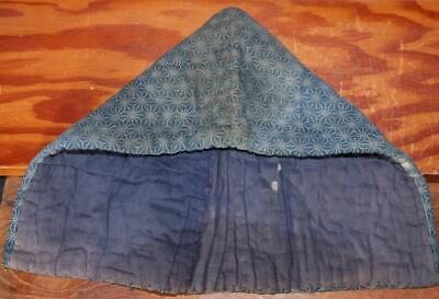 Japanese Antique cotton cloth Boro Hood zukin Hat Helmet cap BRKW103