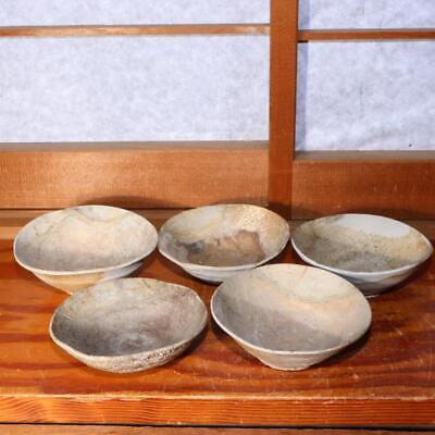 Japanese Antique Seto ware Tea Bowl Yama chawan 5 pieces PCP200