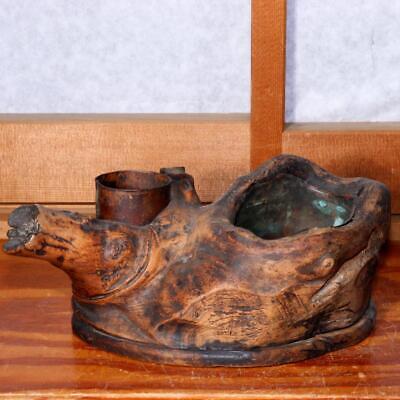 Japanese wooden Natural wood Tree roots vase Tobacco tray bon Ornament WO314