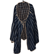 Japanese Antique Boro Kappa Rain Cape Indigo Cotton Kakishibu Paper Lined19