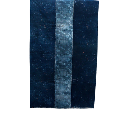Antique Japanese Indigo Katazome Cotton Fabric Crane Turtle Chrysanthemum1