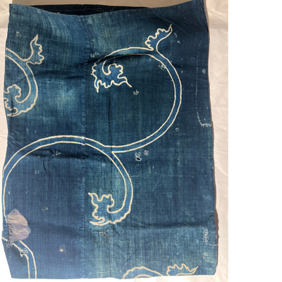 Antique Japanese Kofu Indigo Tsutsugaki Cloth Bag Old Textile BRKW190This is an0
