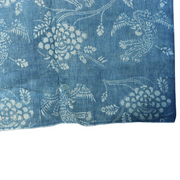Antique Japanese Boro Indigo Cotton Cloth Katazome Phoenix Motif Futon Cover5