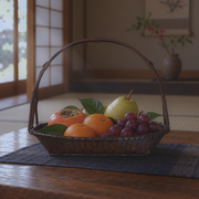 Vintage Japanese Copper Woven Bamboo Style Basket Sweets Container1