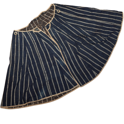 Japanese Antique Boro Kappa Rain Cape Indigo Cotton Kakishibu Paper Lined0