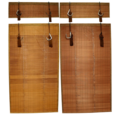 Japanese Bamboo Misu Sudare Blinds Set of 4 Engraved Hooks Box0