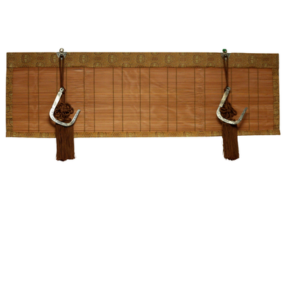 Japanese Bamboo Misu Sudare Blinds Set of 4 Engraved Hooks Box9