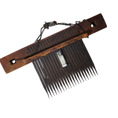 Traditional Japanese Threshing Tool Senbakogi Iron Wood Antique Rice Thresher3