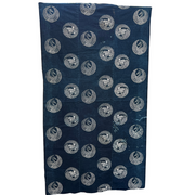 Meiji Period Japanese Indigo Katazome Cotton Fabric Crane Turtle BRKW1781