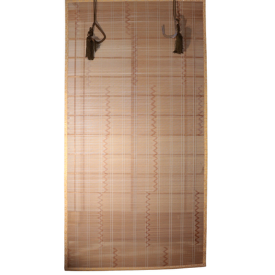 Japanese Vintage Woven Bamboo Ozashiki Sudare Misu Blinds Set of 2 VG42323