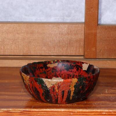 Japanese Antique Aizu Nuri Lacquer art Tea Bowl Traditional Craft AIZ19