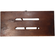 Japanese Antique Wood Kanban Shop Sign Kamawanu Sickle Ring Nu Rebus 72.5cm1