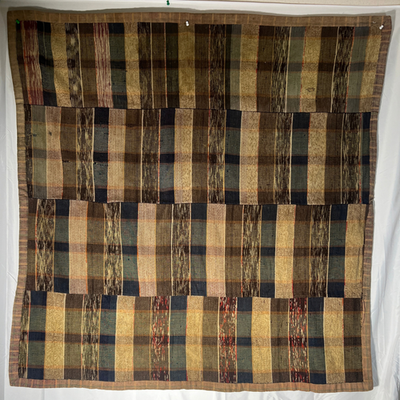 Vintage Japanese Sakiori Rag Weaving Kofu Textile Striped Rug BRKW1911