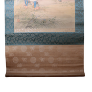 Antique Japanese Hand Painted Silk Kakemono Hanging Scroll Samurai Warrior11