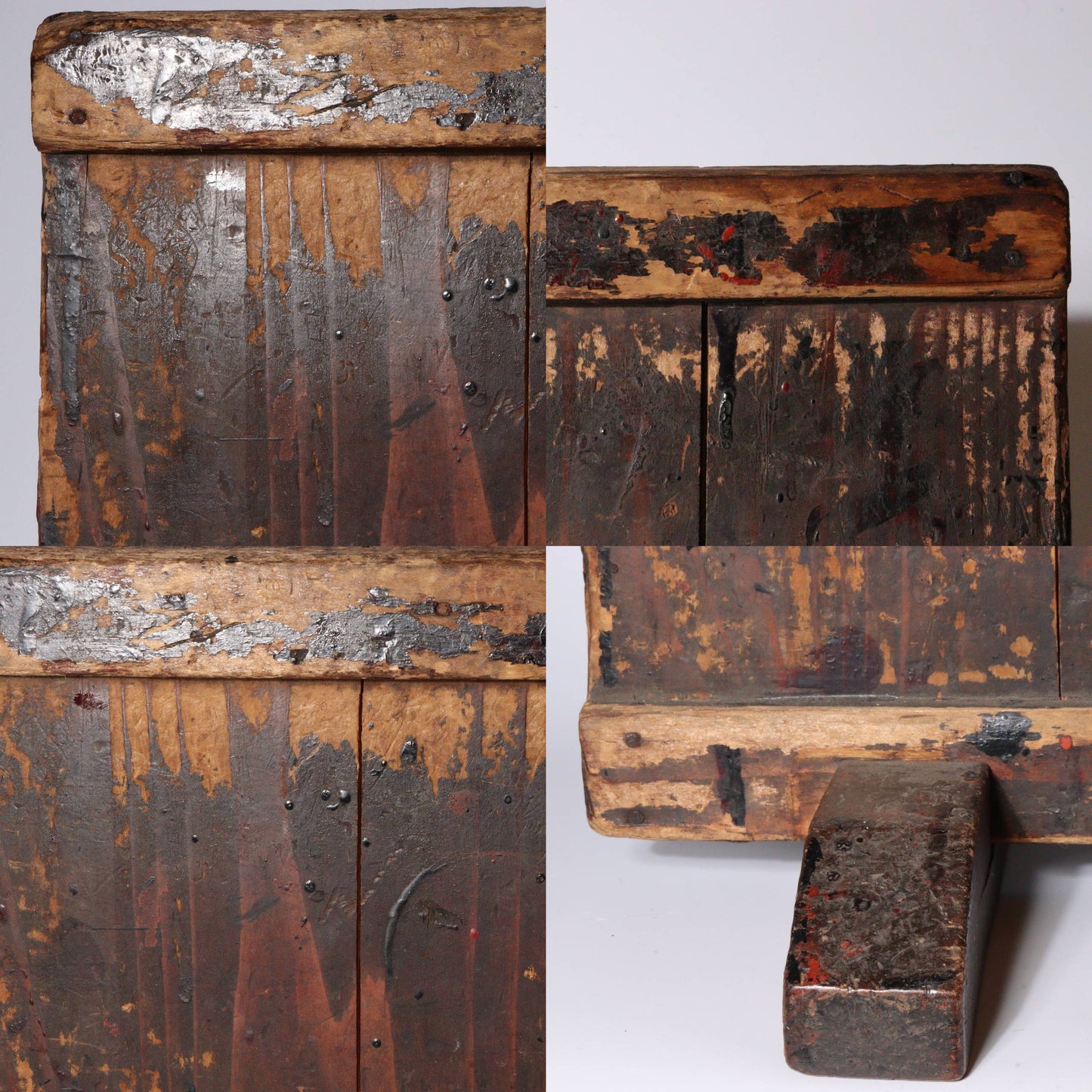 Antique Japanese Aizu Lacquer Craftsman Partition | Work Shield | Edo-Meiji Era