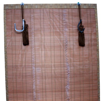 Japanese Bamboo Misu Sudare Blinds Set of 4 Engraved Hooks Box21