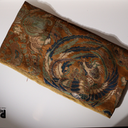 Antique Japanese Buddhist Kinran Brocade Temple Banner Dynamic Dragon Motif9