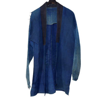 Antique Japanese Boro Noragi Hanten Jacket Sashiko Indigo Patchwork Rugged BRKW10