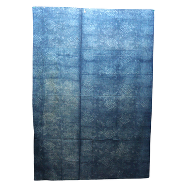 Antique Japanese Boro Indigo Cotton Cloth Katazome Phoenix Motif Futon Cover14