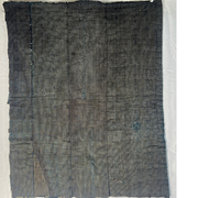 Antique Japanese Boro Kofu Thick Layered Cotton Indigo Textile Rug1