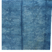 Antique Japanese Boro Indigo Cotton Cloth Katazome Phoenix Motif Futon Cover11