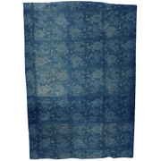 Antique Japanese Boro Indigo Cotton Cloth Katazome Phoenix Motif Futon Cover3