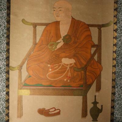 Kukai Kakejiku hanging scroll Emakimono Shingon Buddhism Japanese ASO321 -2