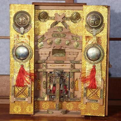 Japanese Konpira wooden Kamidana Shinto shrine Temple Vintage Antique WB180