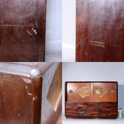 Vintage Japanese style Storage Box Drawers Sliding Doors Shelf Drawer WBX254
