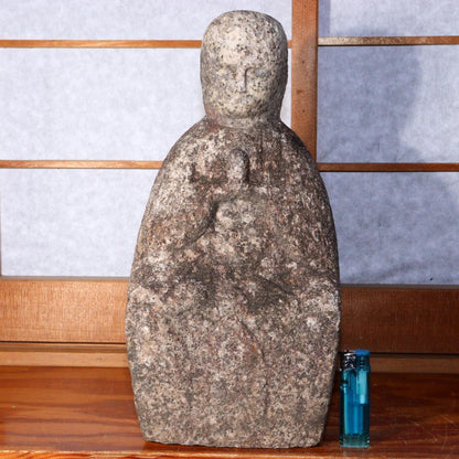 Japanese Stone Buddha Jizo Bosatsu Seki butsu Garden Ornament SDB107