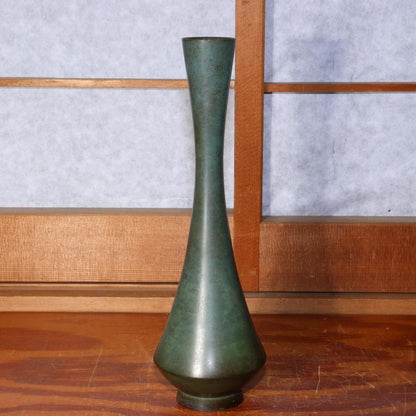 Japanese Bronze flower vase Ichinose Soushin signed w / box BV503