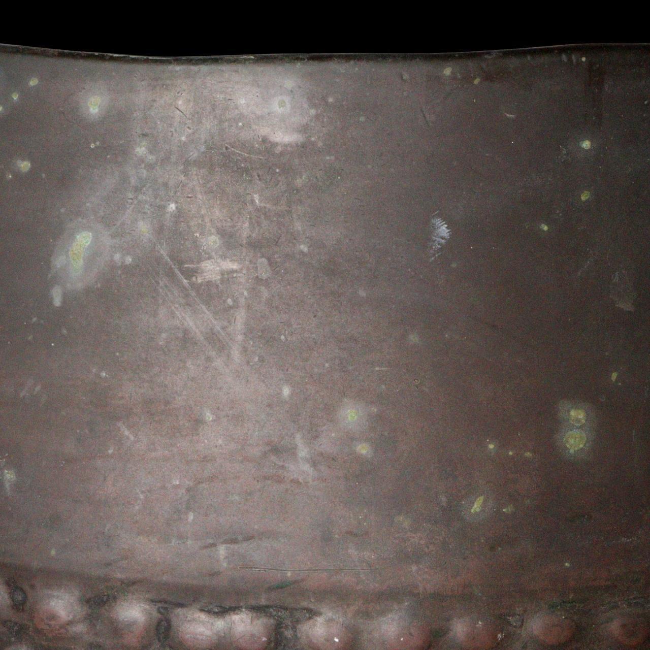 Japanese Antique Bronze temple Orin bell shaped Hibachi brazier Buddhism BOS799