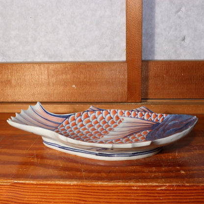 Japanese Arita ware sea bream plate porcelain Meiji period Imari ware IP107