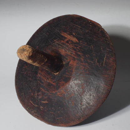 Japanese Antique wooden Medicine Grinder Yagen druggist's mortar Phytotherapy