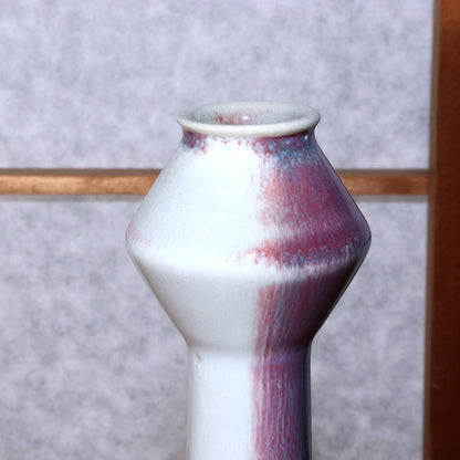 Japanese Glaze Flower vase Matsuyama Gaei porcelain vase signed w / box PV224