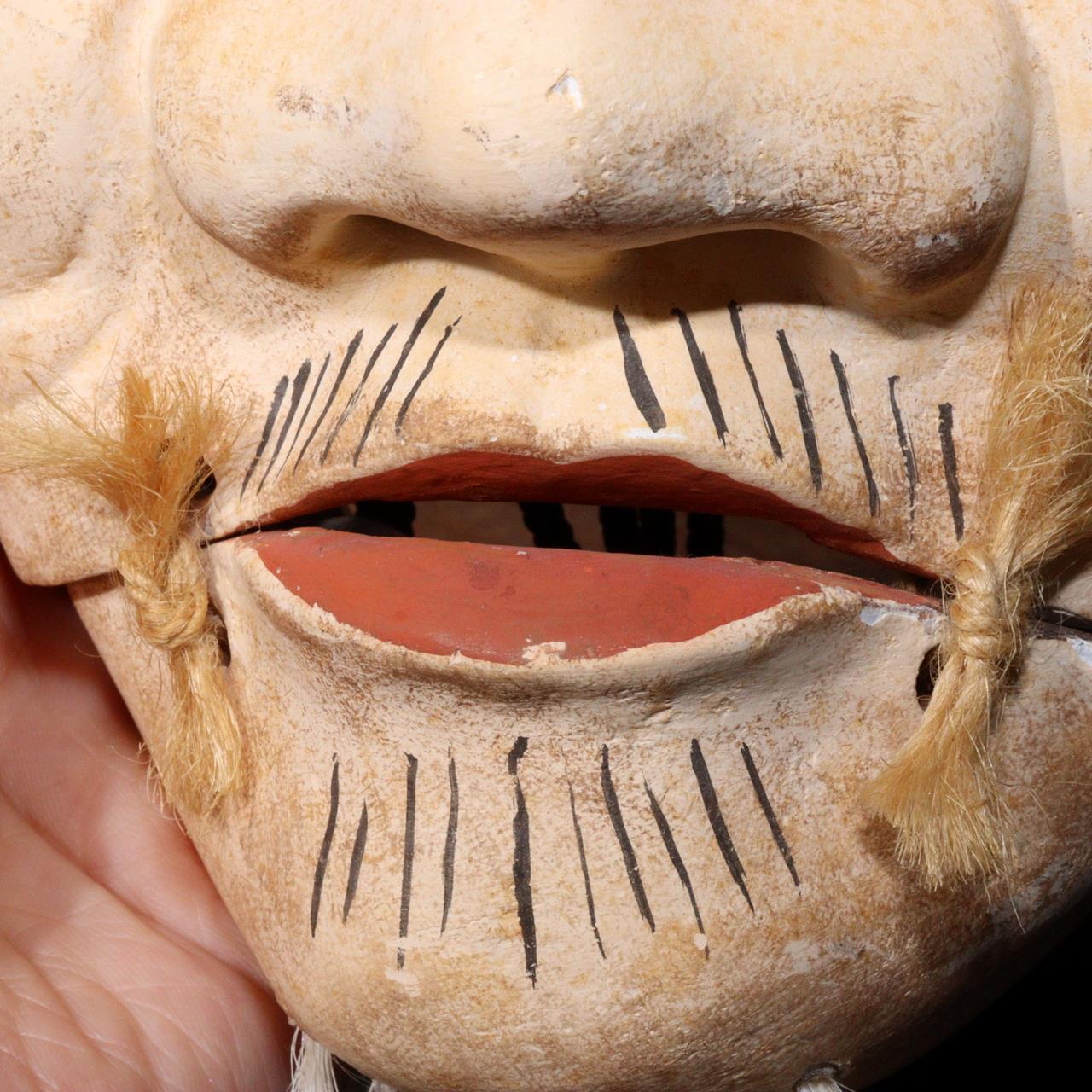 Japanese wooden Noh Mask Chichinojo Enmei kanja Okina MSK472