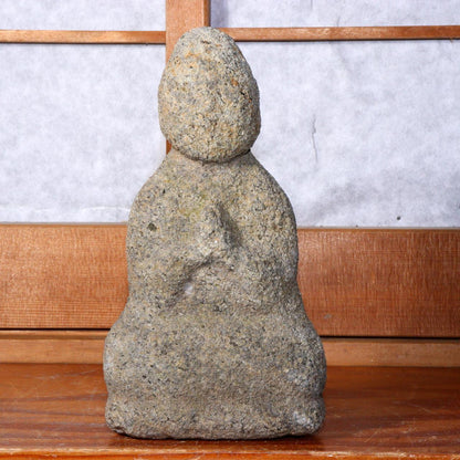 Japanese Antique Stone Buddha Jizo Bosatsu Seki butsu Garden Ornament SDB119