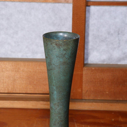 Japanese Bronze flower vase Ichinose Soushin signed w / box BV503