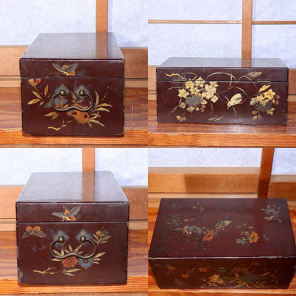 Japanese wooden Makie box suzuri Inkstone Tray Obon set WBX235