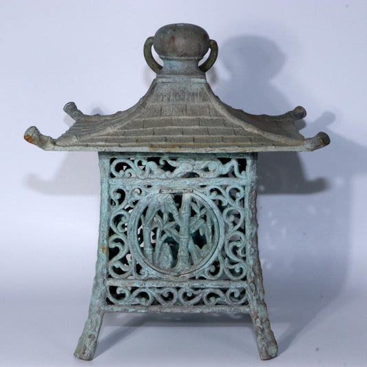 Japanese Bronze Lantern ornament Toro octagonal shape Temple Buddhism BOS862