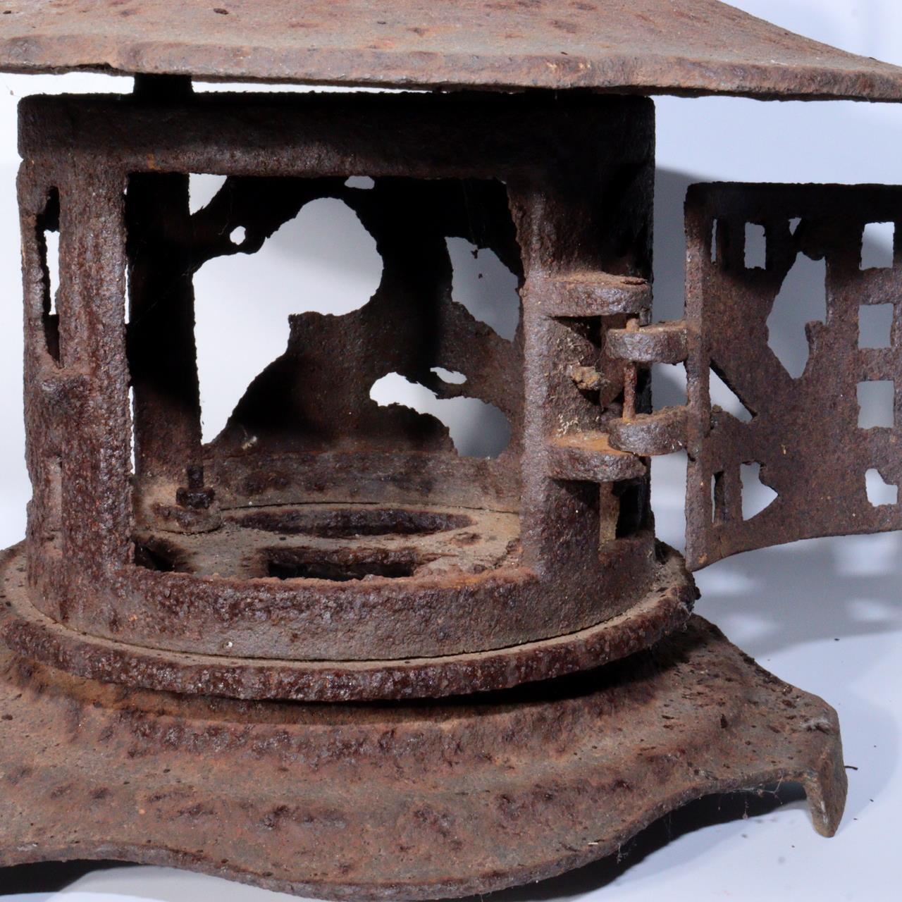 Japanese Iron Hanging lantern watermark temple Buddhism BOS856