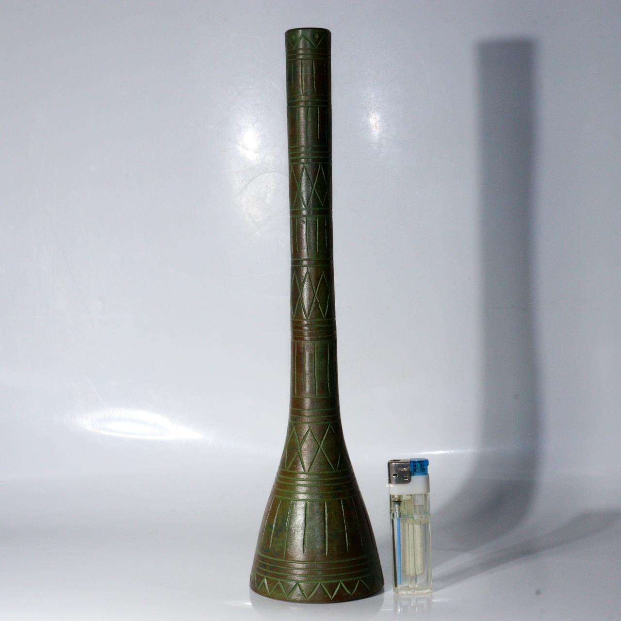 Art Deco style Japanese Bronze Flower Vase senei Ikenobo Sen'ei BV539