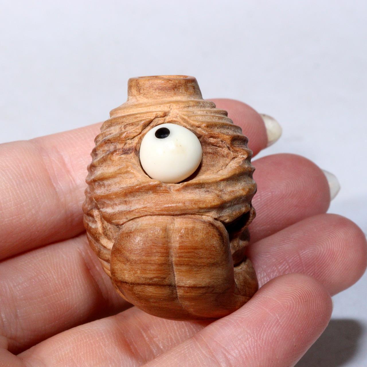 Wooden Yokai Netsuke monster The Chochin Obake Lantern Ghost Japan NW262