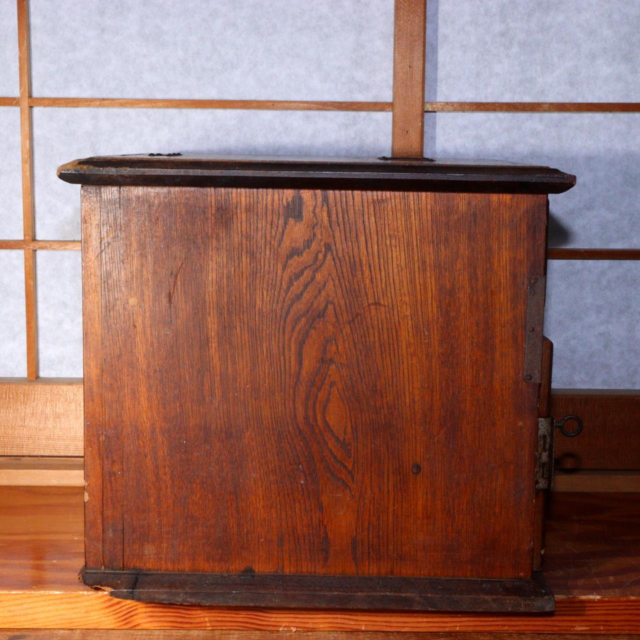 Japanese Antique Safe cash register wooden Money Box Chest drawer WBX229