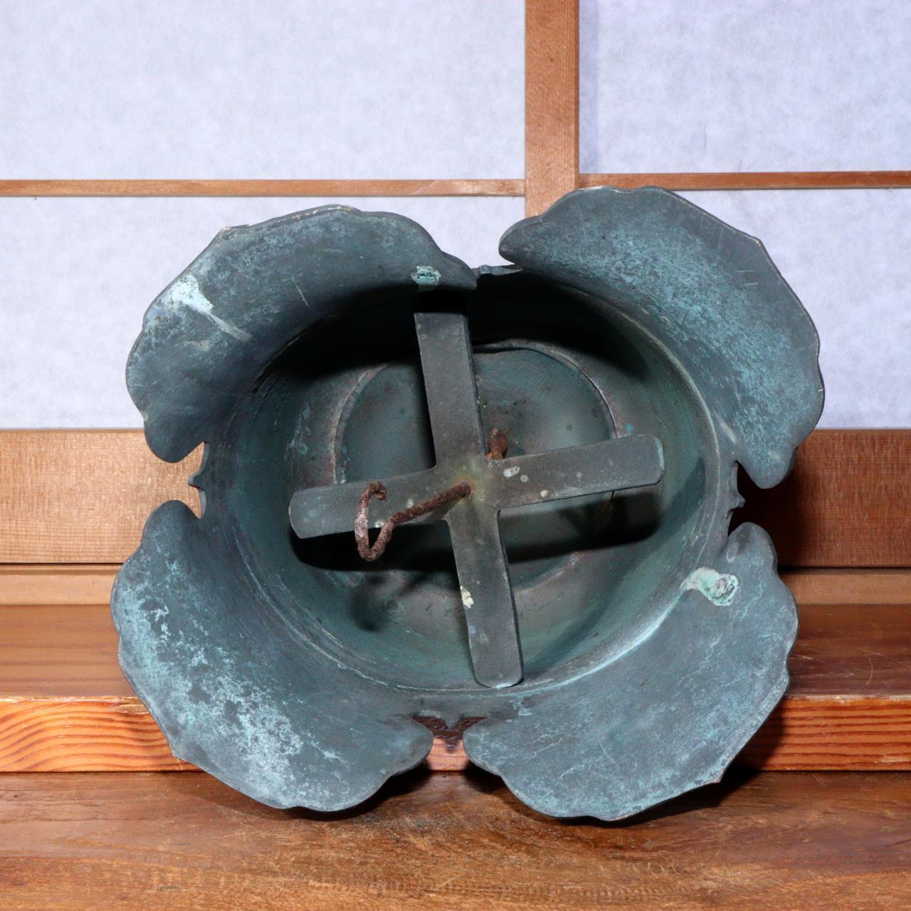 Japanese Antique Bronze Pair Hanging bell Temple Buddhist BOS816