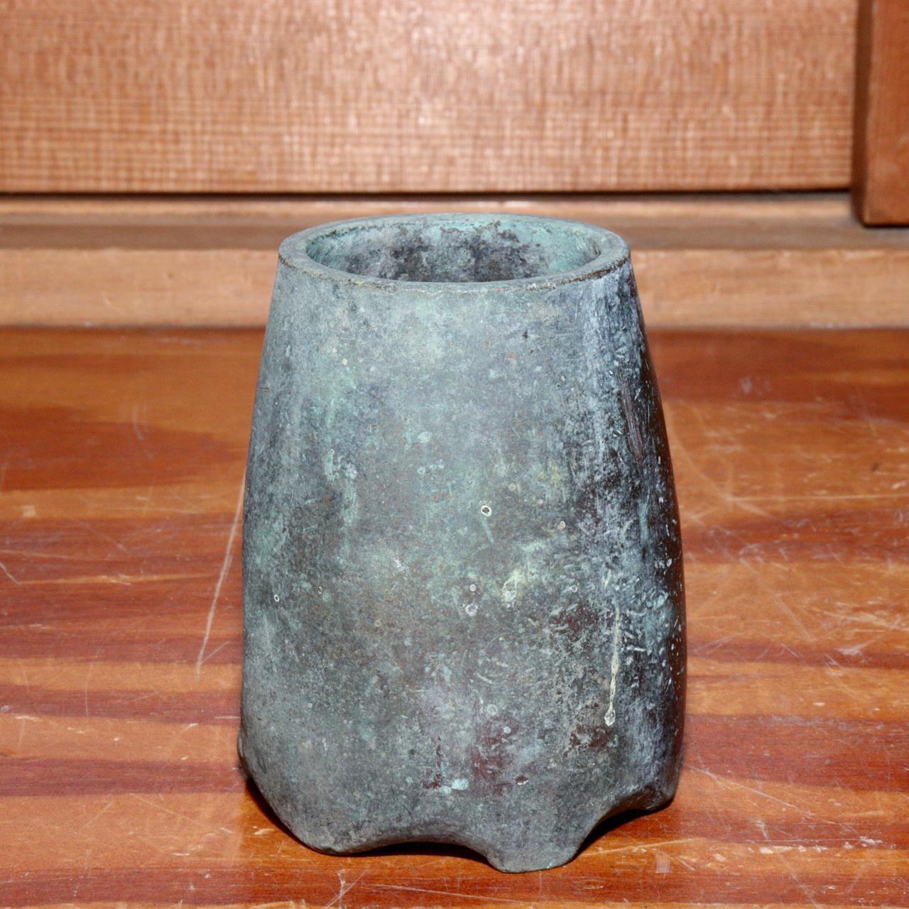 Japanese Bronze Vase Vintage Handmade Art Piece BV501