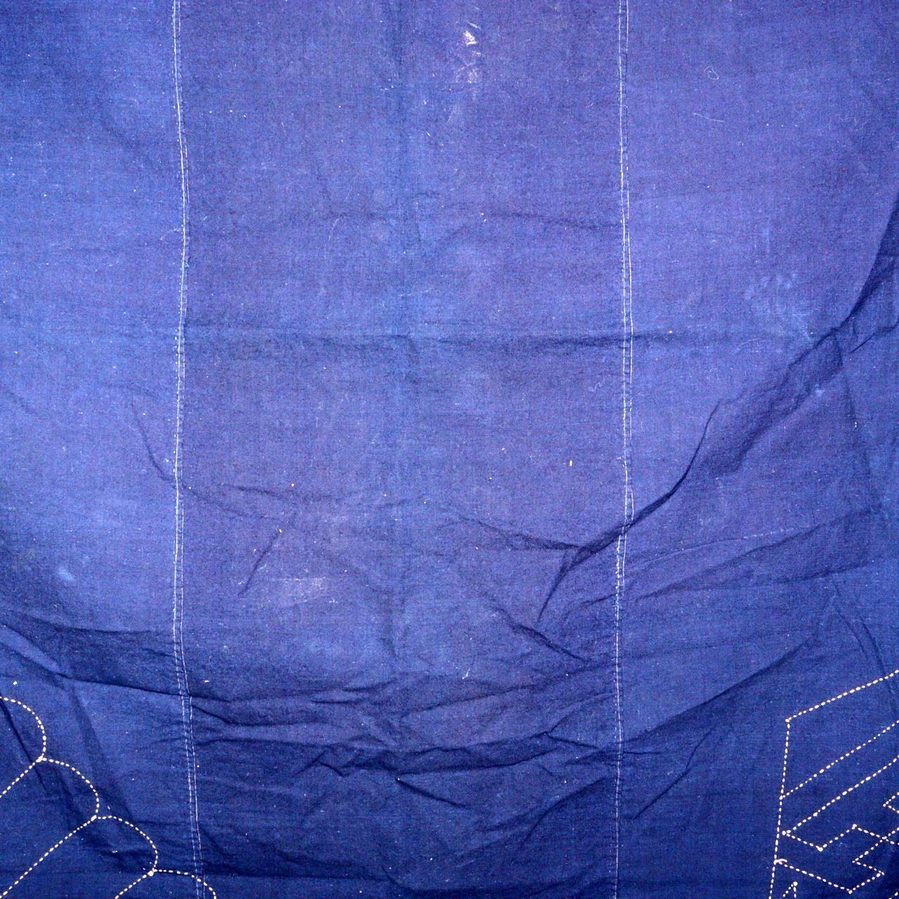 Japanese Antique Sashiko Fabric Aizome Furoshiki embroidery Boro Kire BRKW119-2