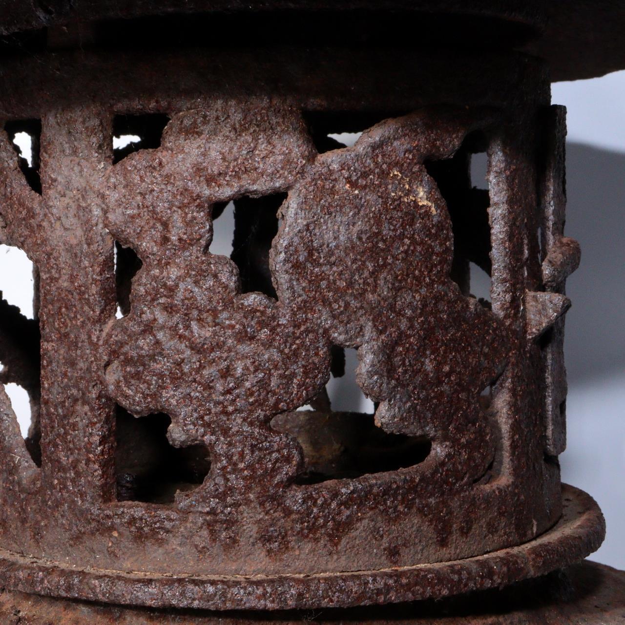 Japanese Iron Hanging lantern watermark temple Buddhism BOS856