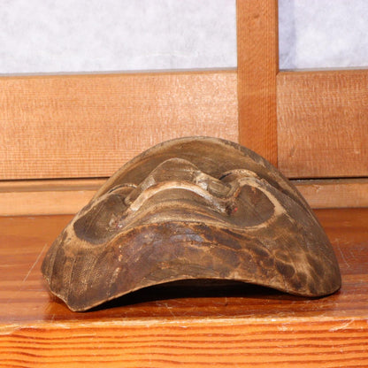 Japanese Antique wooden Noh mask Kyogen Edo Period MSK454